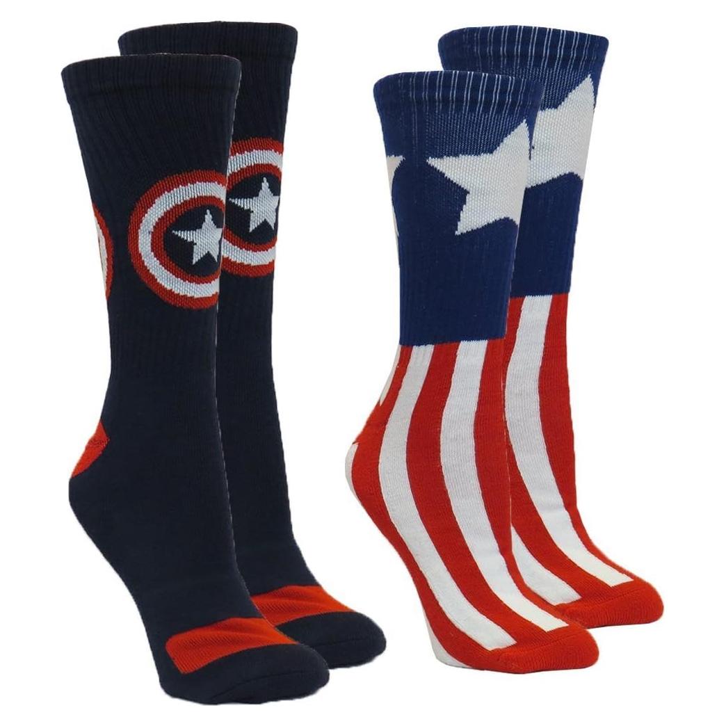 Calcetines Deportivos HYP Capitán América 2 Pares Talla 6-12