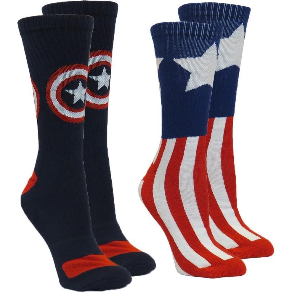Calcetines Deportivos HYP Capitán América 2 Pares Talla 6-12