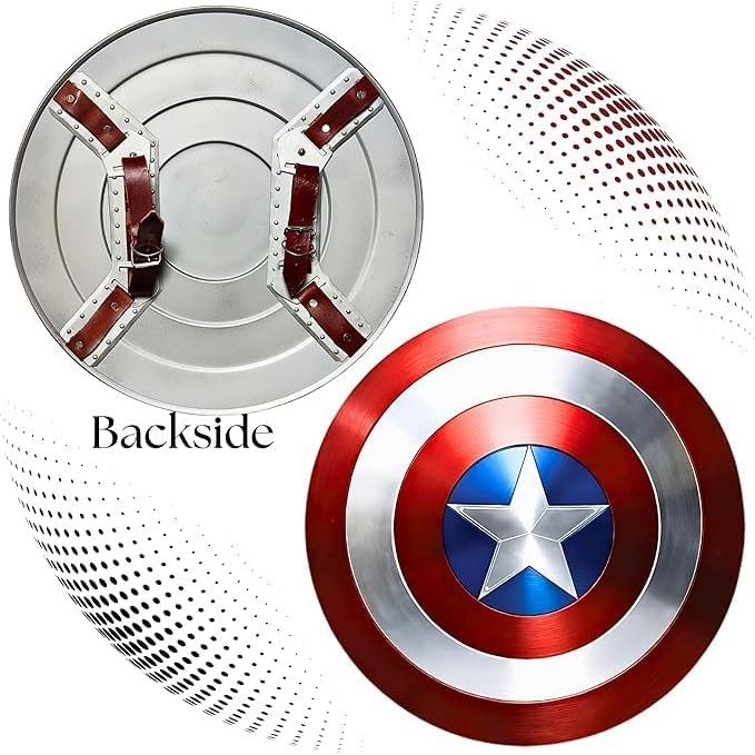 Escudo Redondo de Aluminio Captain 30 cm Hecho a Mano