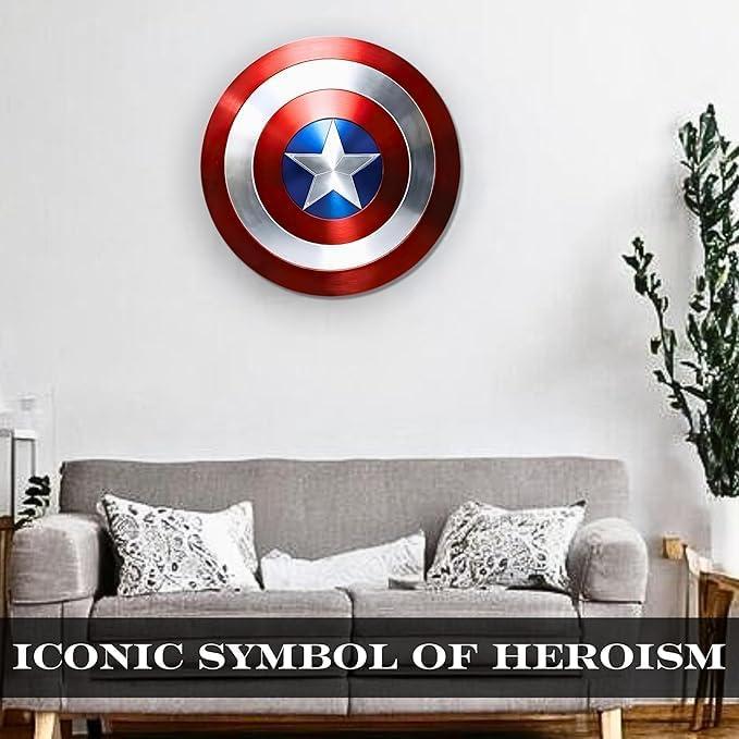 Escudo Redondo de Aluminio Captain 30 cm Hecho a Mano