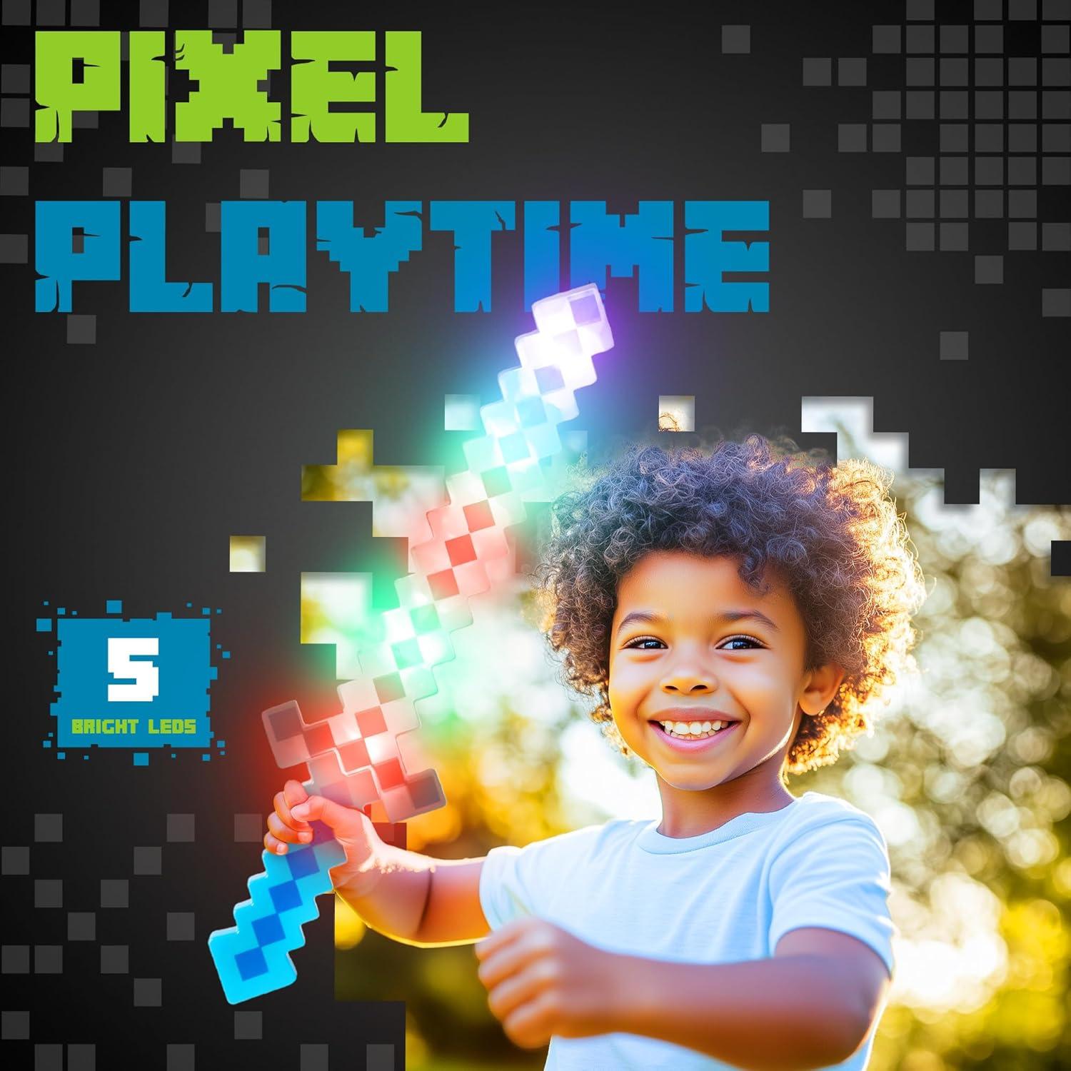 Paquete de 2 Espadas LED Pixel 8-Bit 60,96 cm Azul Fun Central