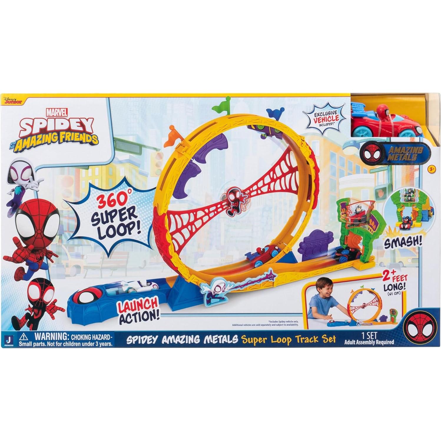 Set de Pista Super Loop MARVEL Spidey 71 cm con Lanzador