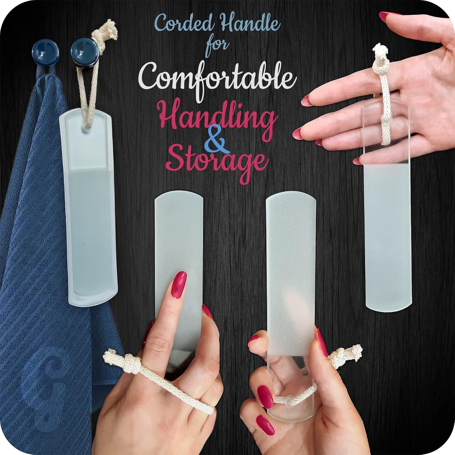 Lima de Pies de Vidrio Checo Gladzy - Grande, Suave y Efectiva