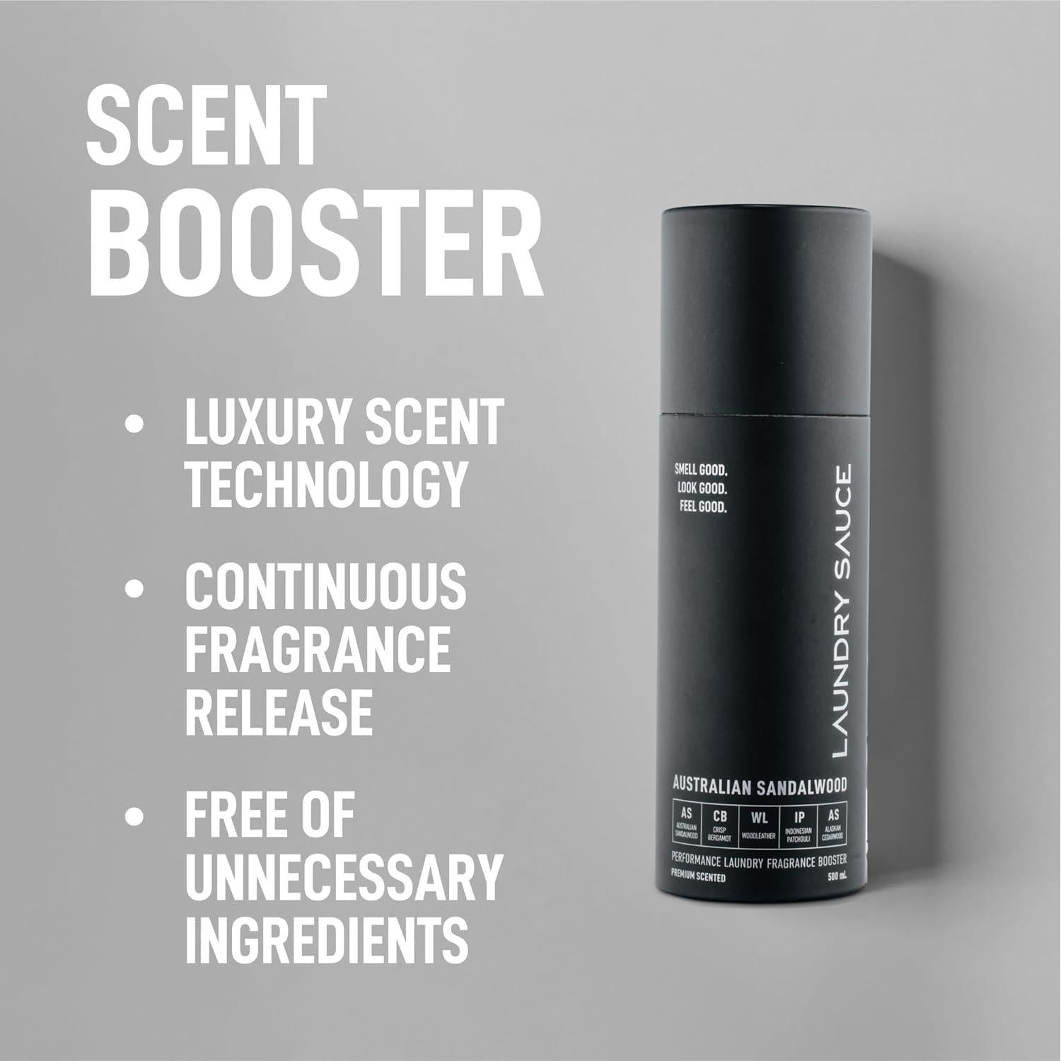 Detergente para Ropa Salsa de Lavandería 69 Paquetes + Aumentador 311ml Sándalo