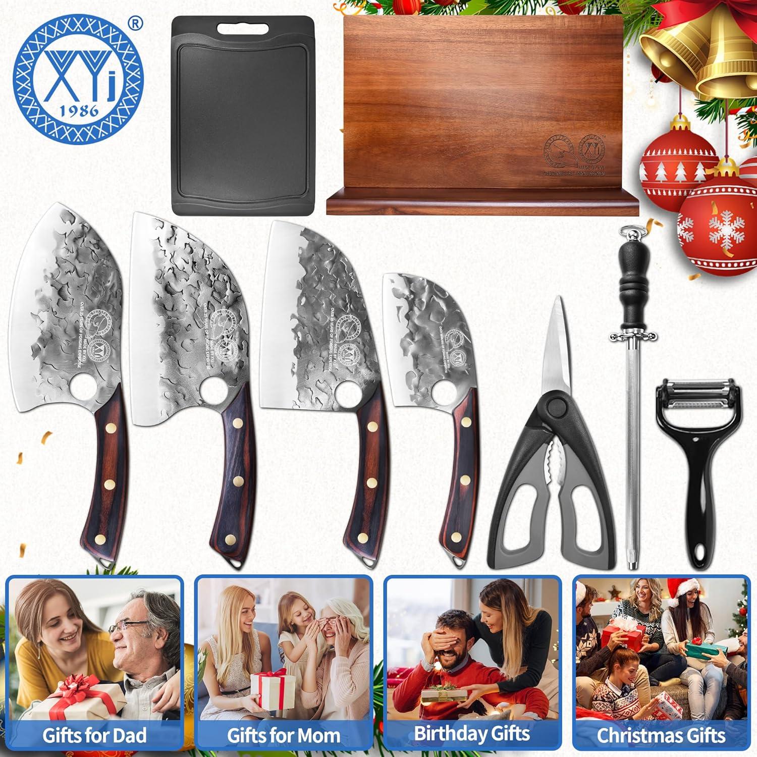 Conjunto de Cuchillos de Cocina XYJ 9 Piezas Acero Alto Carbono