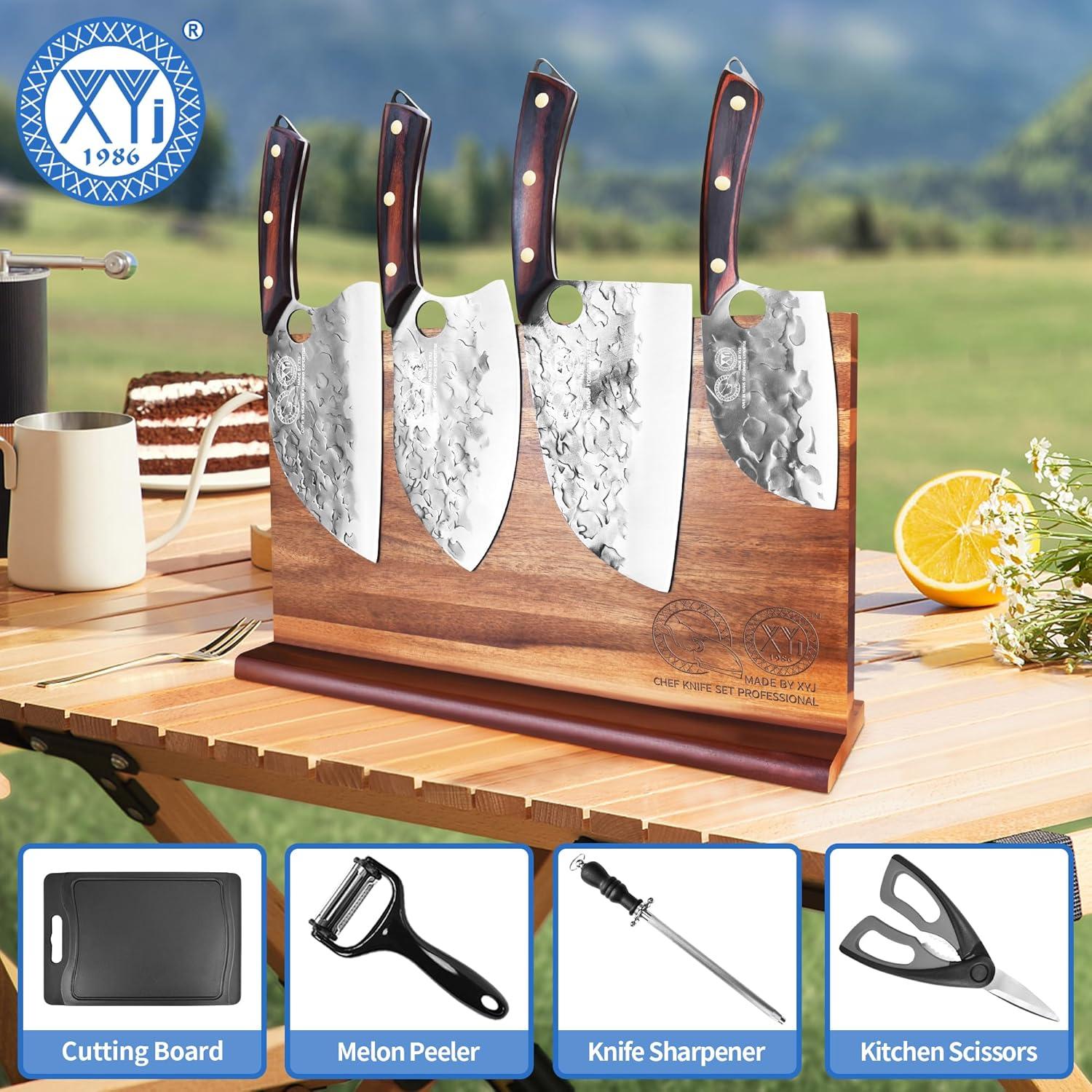 Conjunto de Cuchillos de Cocina XYJ 9 Piezas Acero Alto Carbono