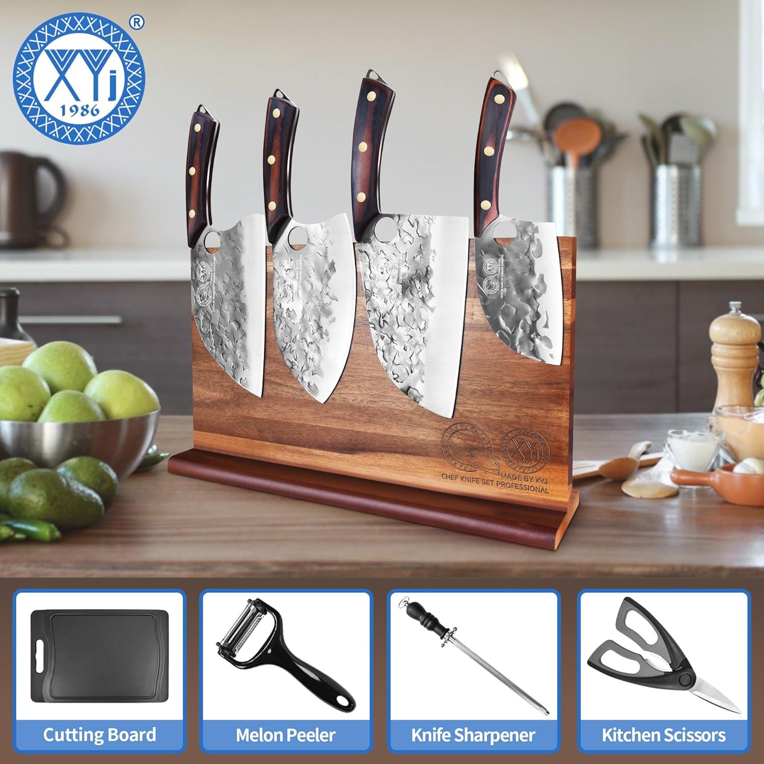 Conjunto de Cuchillos de Cocina XYJ 9 Piezas Acero Alto Carbono