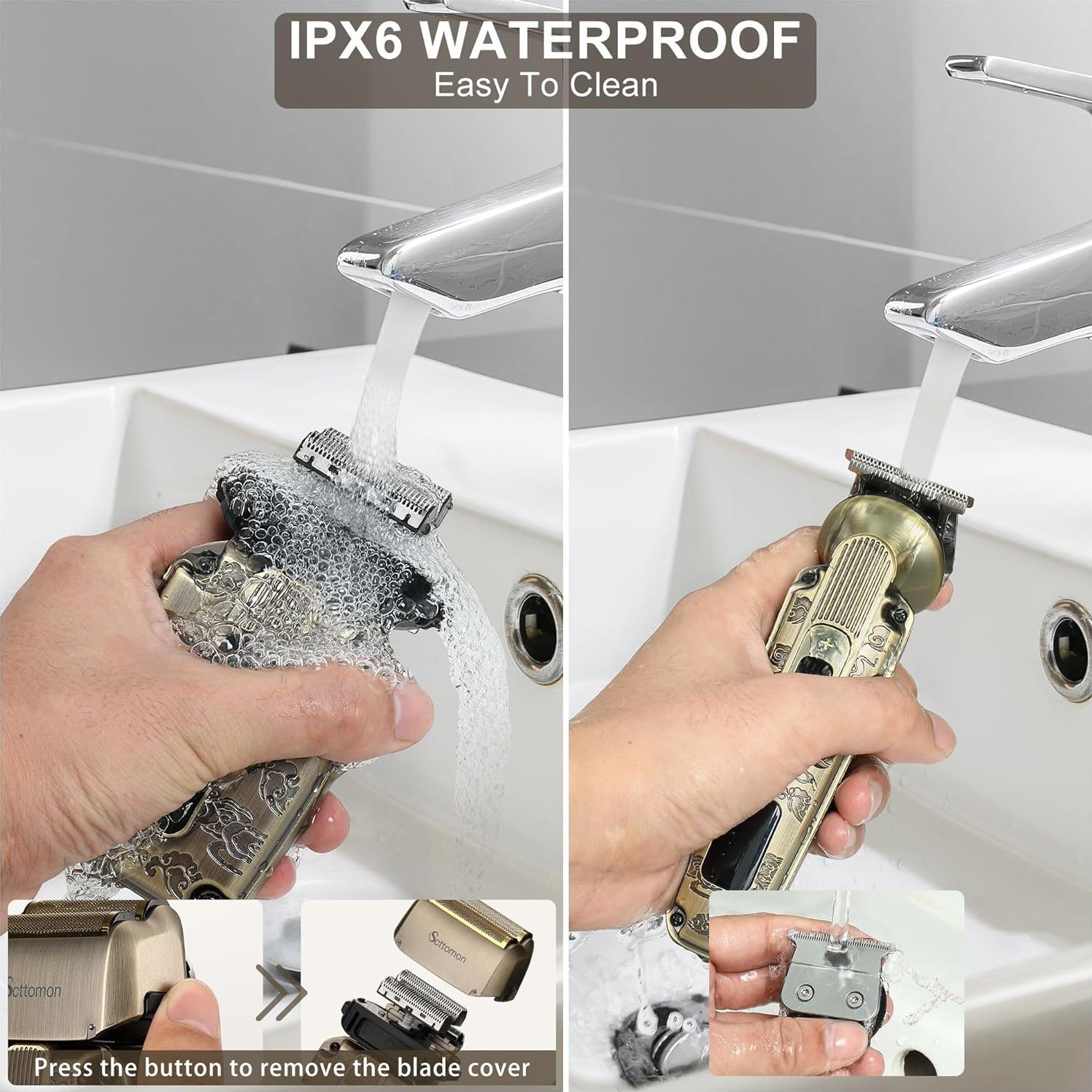 Kit de Afeitado Eléctrico Scttomon 15 Piezas Inalámbrico