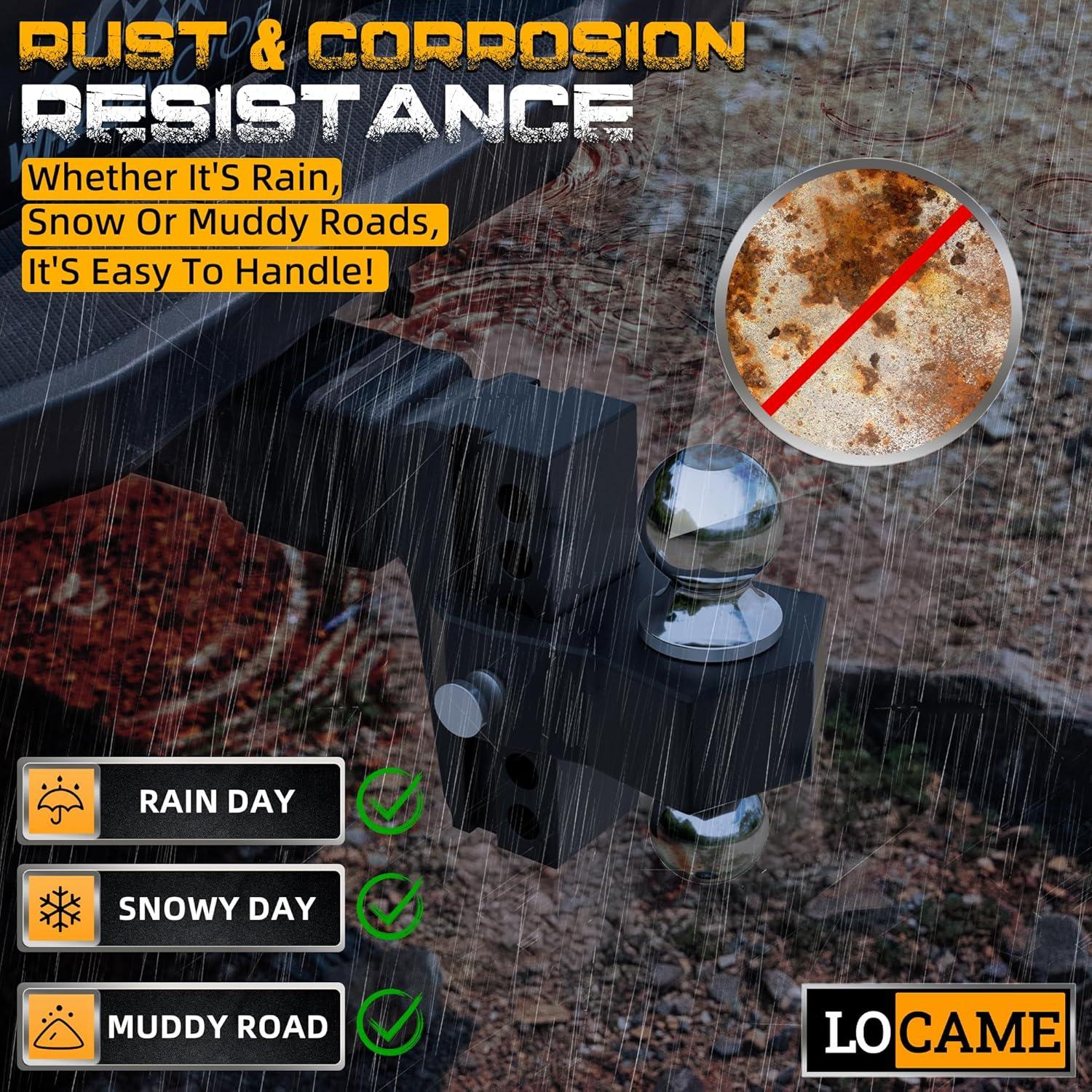 Enganche de Remolque Ajustable LOCAME LC0025 18,500 lbs Negro