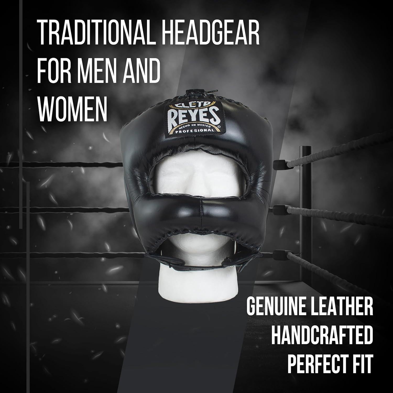 Casco de Boxeo Tradicional Cleto Reyes Unisex Negro Ajustable