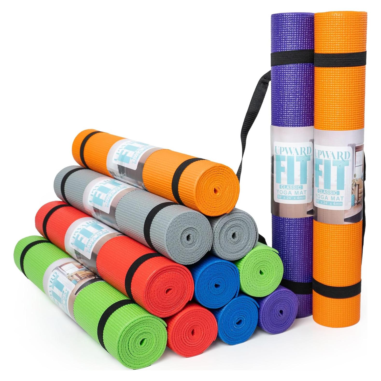Paquete de 12 Esteras de Yoga Antideslizantes Upward Fit 172x61cm