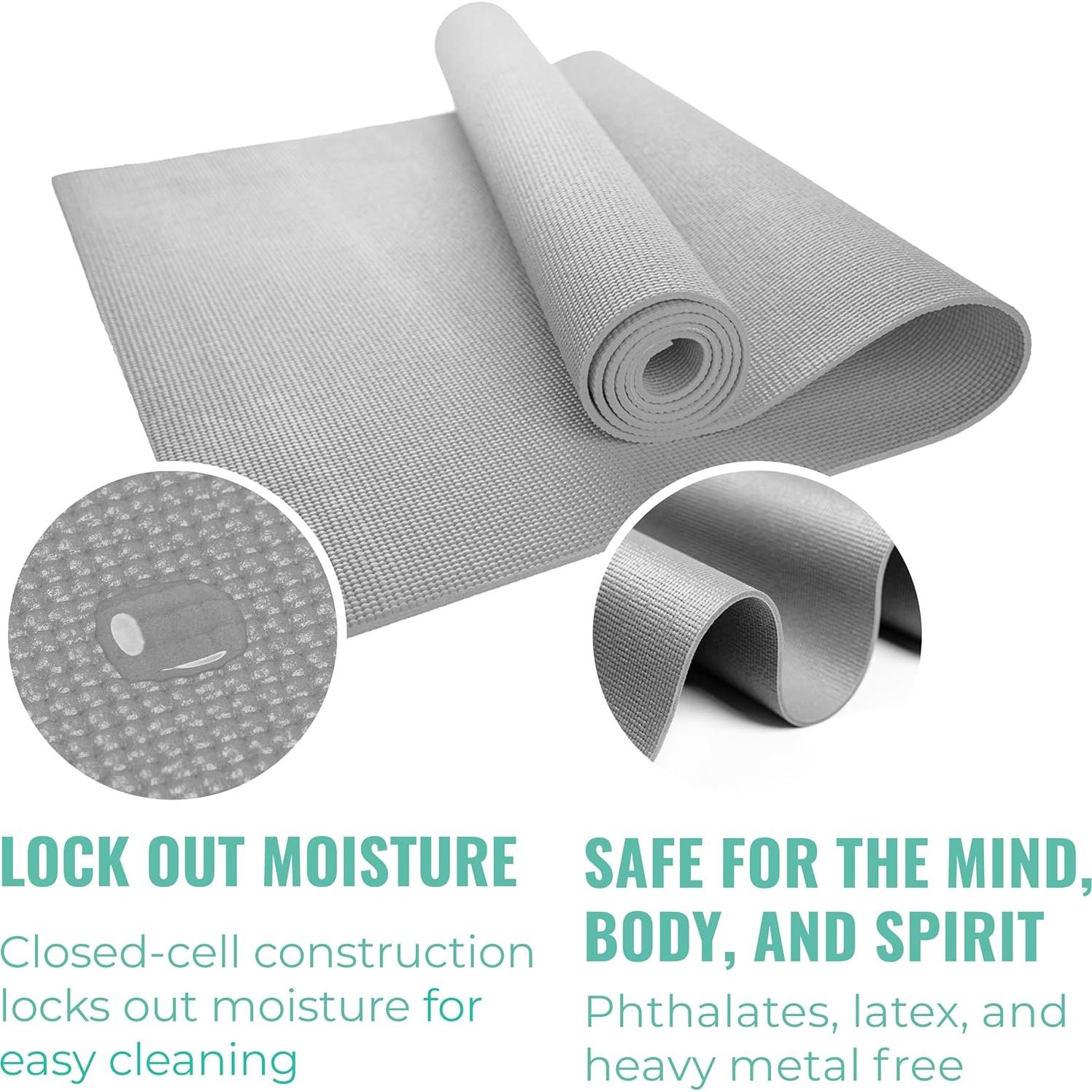 Paquete de 12 Esteras de Yoga Antideslizantes Upward Fit 172x61cm