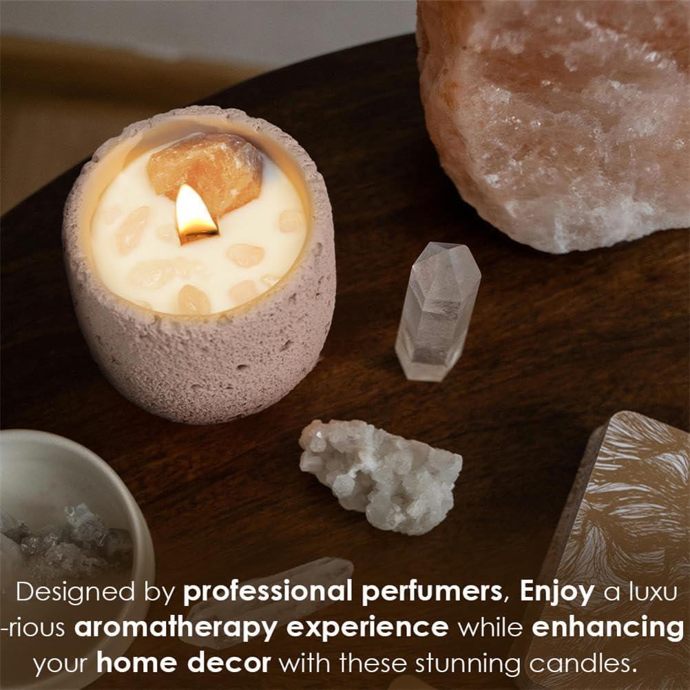 Vela Aromática de Cristal Rosa Perekond 100% Soja 8.89cm