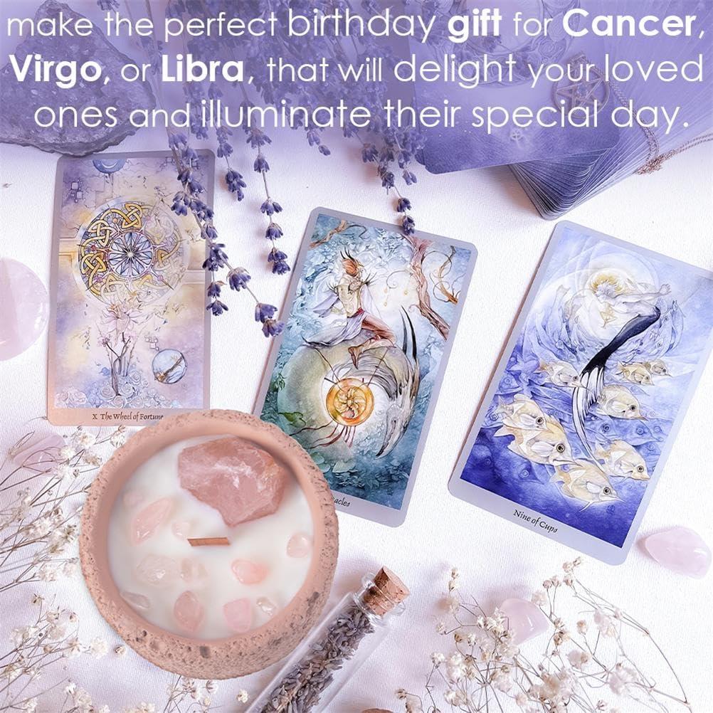 Vela Aromática de Cristal Rosa Perekond 100% Soja 8.89cm