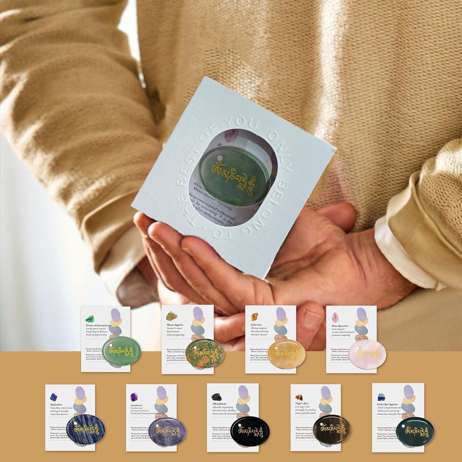 Cristales de Sanación Ágata Natural para Ansiedad y Meditación