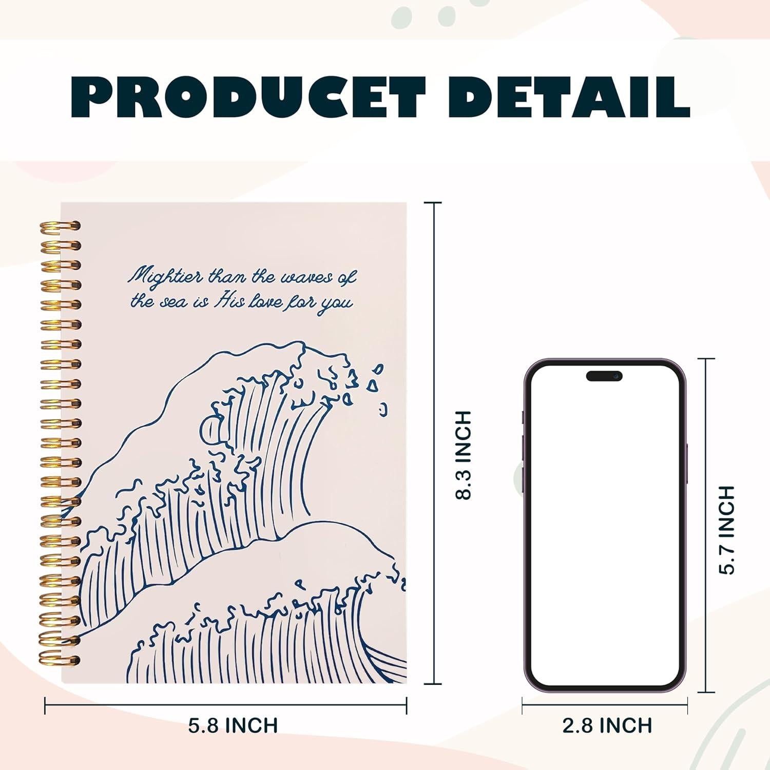 Diario Espiral BearCake - Más Poderoso Que Las Olas, 20.8x13.9 cm