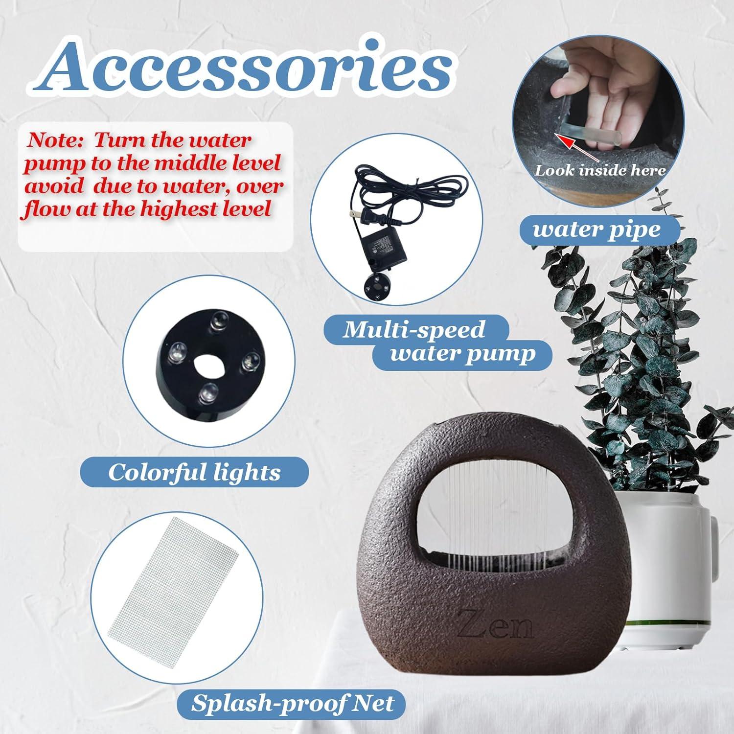 Fuente de Agua Zen Tolatr 1.30 kg Cascada Relajante Interior