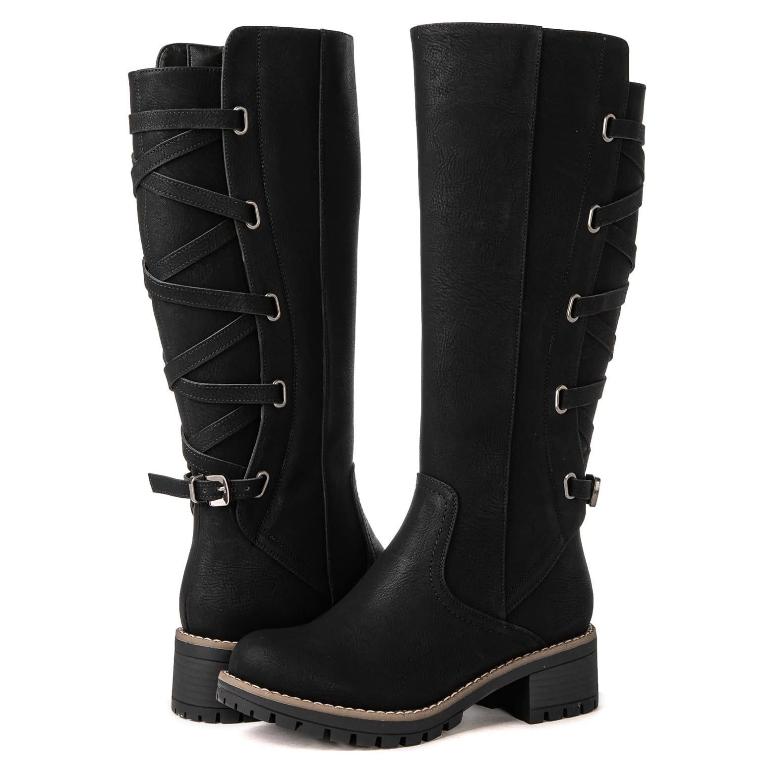 Botas Altas de Motocicleta para Mujer Globalwin GW-W22YY07 Negro