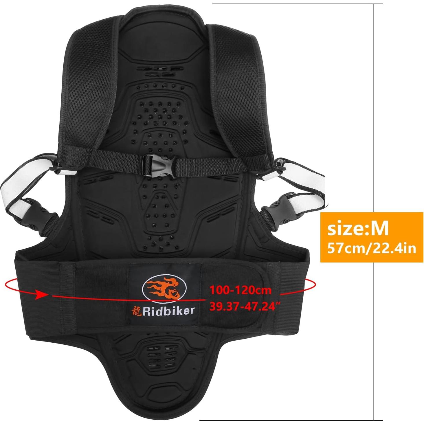 Protector de Espalda RIDBIKER Ajustable Unisex para Motociclismo