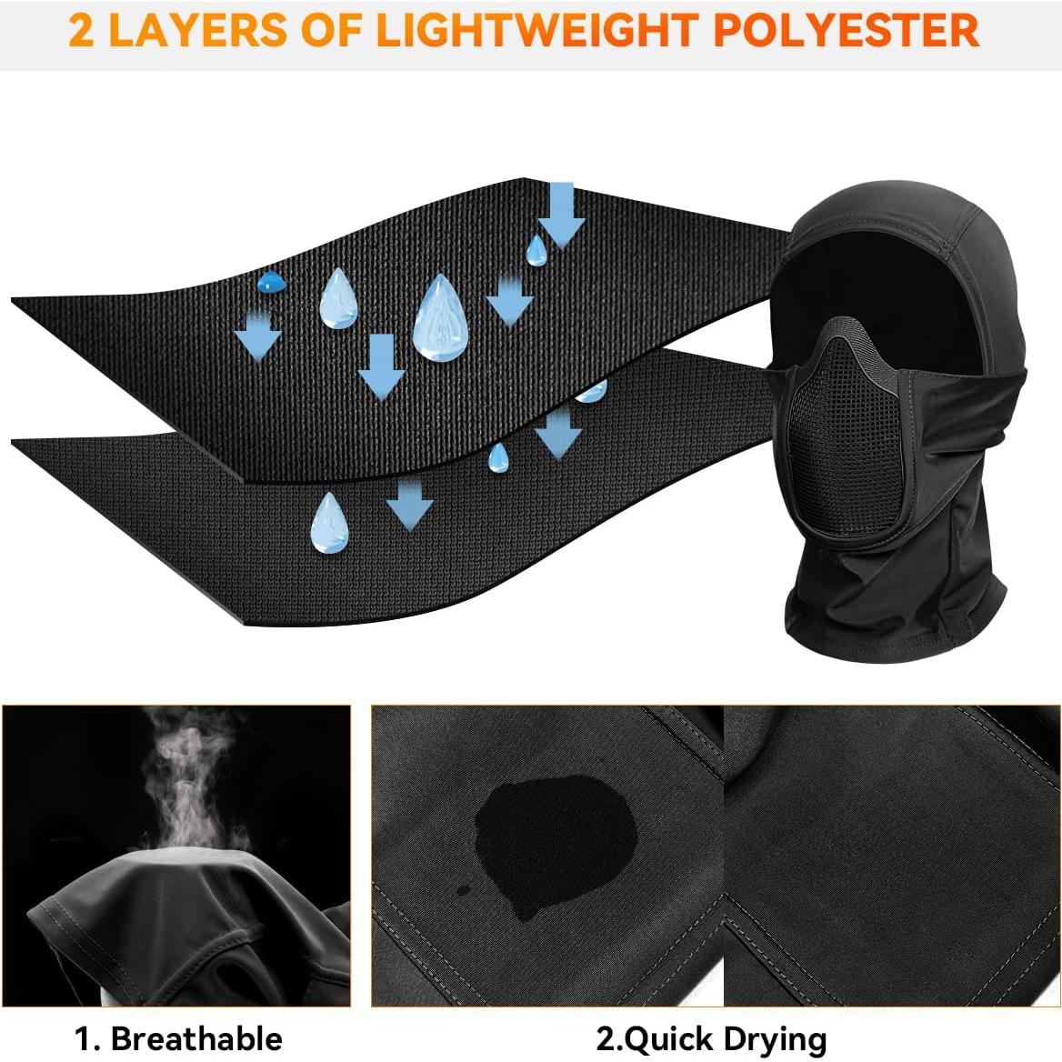 Máscara Balaclava Táctica Qavctw para Todo el Rostro - Unisex