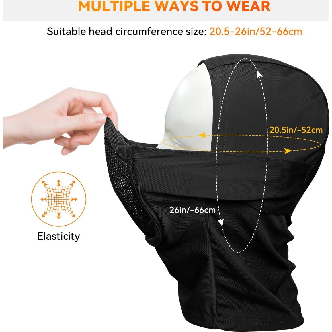 Máscara Balaclava Táctica Qavctw para Todo el Rostro - Unisex