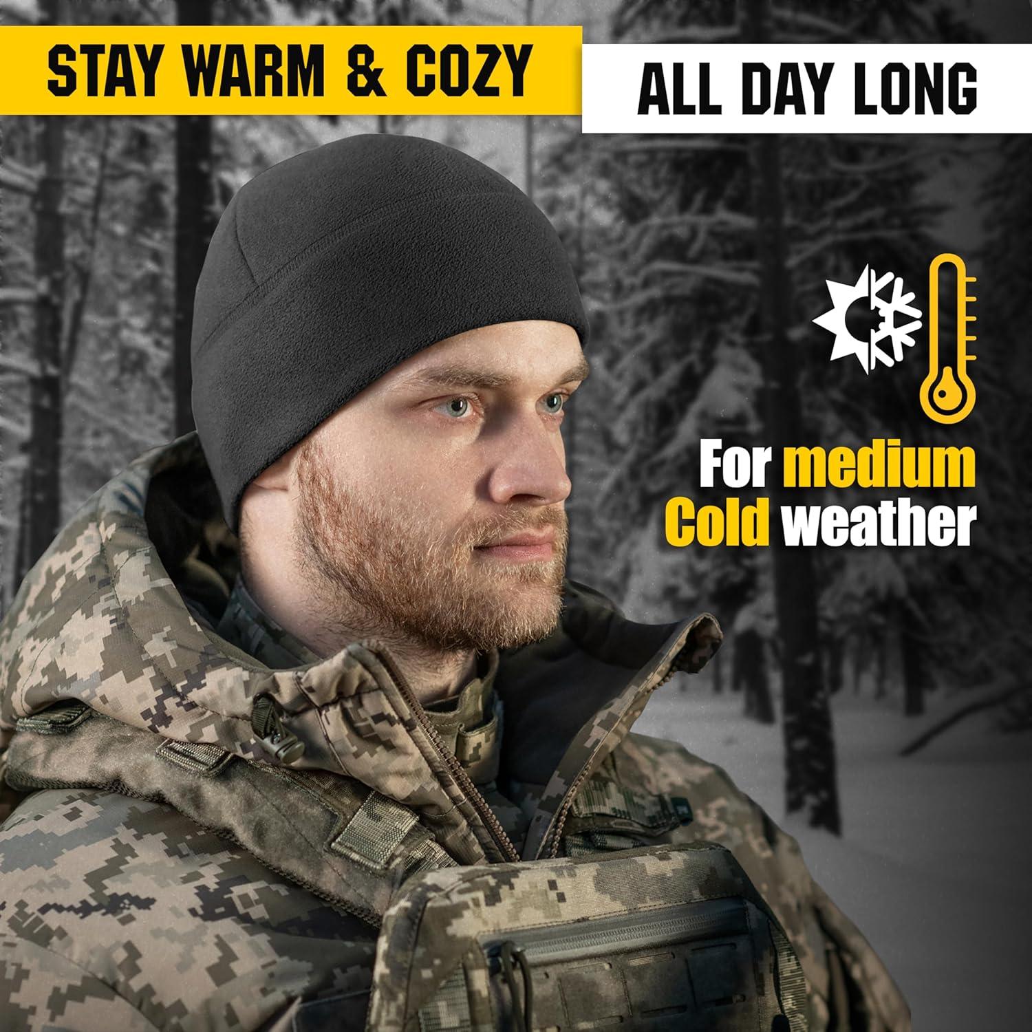 Gorro Táctico Militar M-Tac Elite Fleece Negro Pequeño