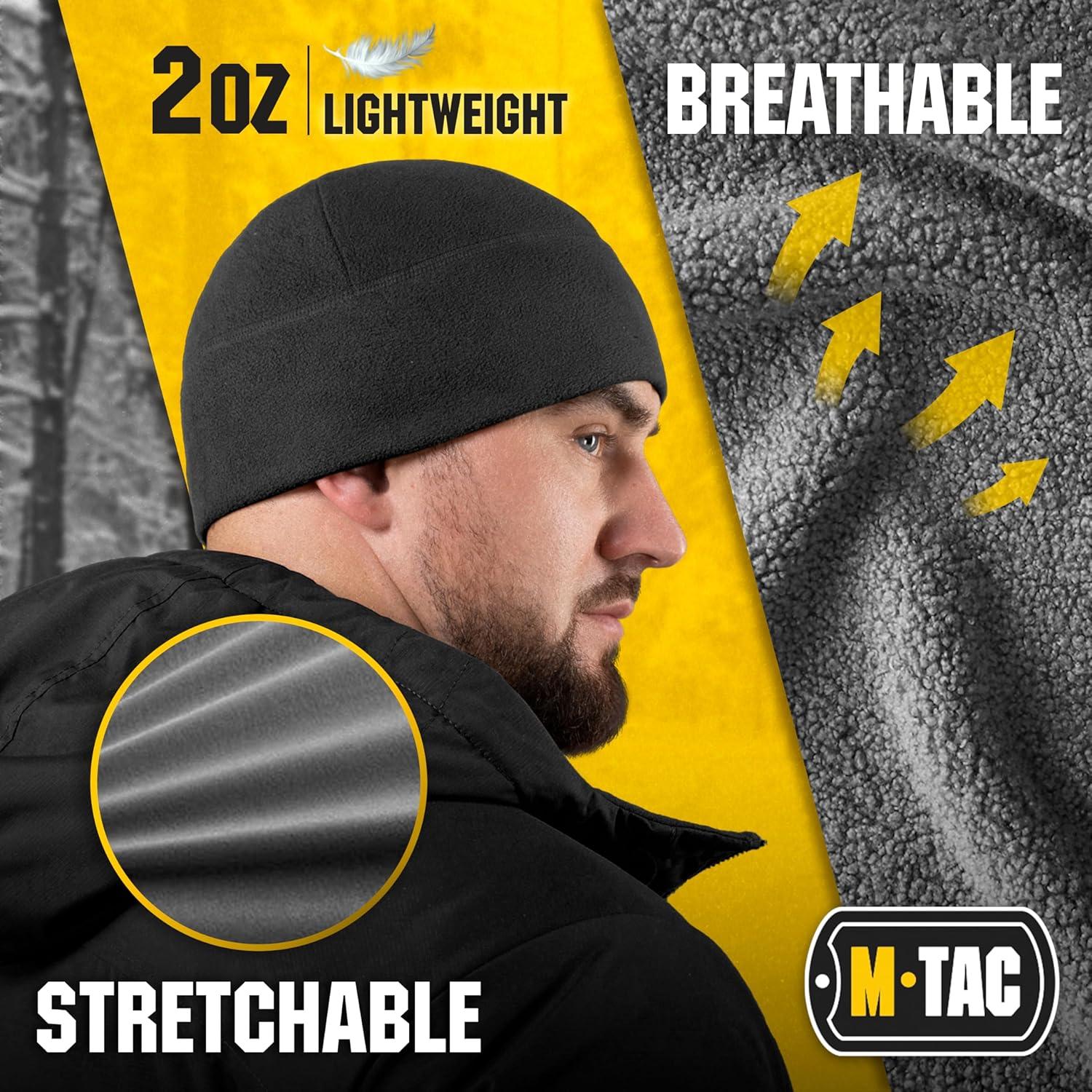 Gorro Táctico Militar M-Tac Elite Fleece Negro Pequeño