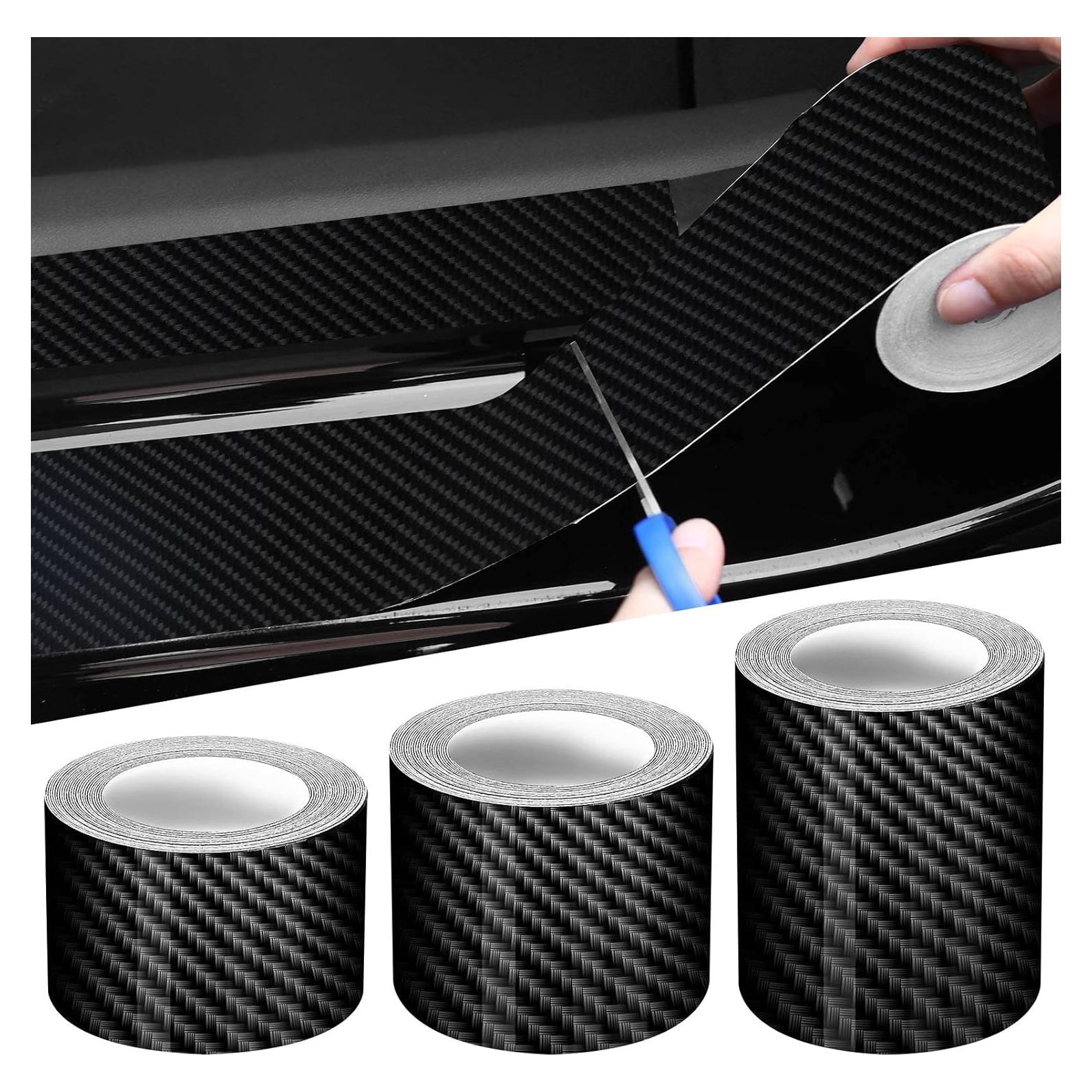 Protectores de Bordes de Puerta Tallew 3 Rollos Fibra Carbono