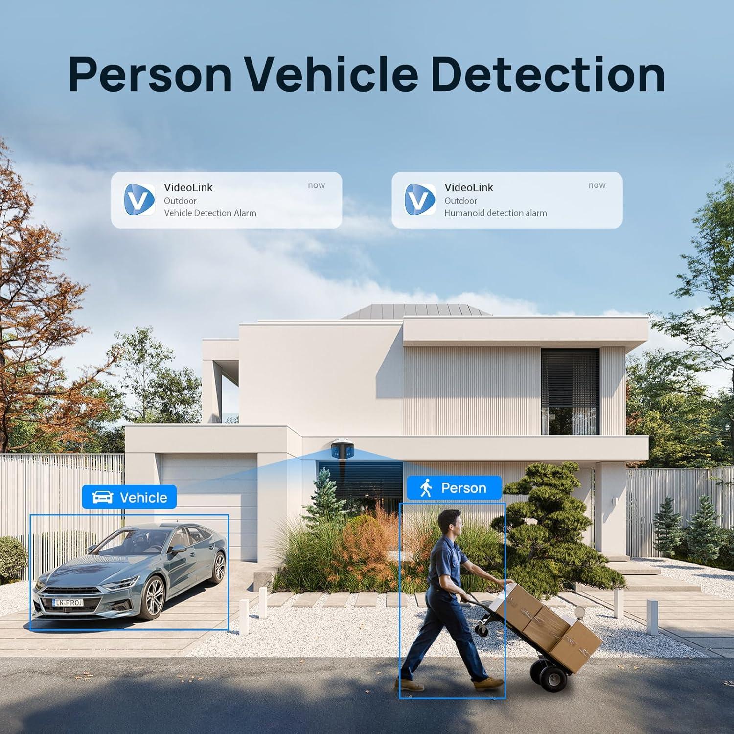 Cámara de Seguridad IP PoE Panoeagle 4MP Doble Lente 180°