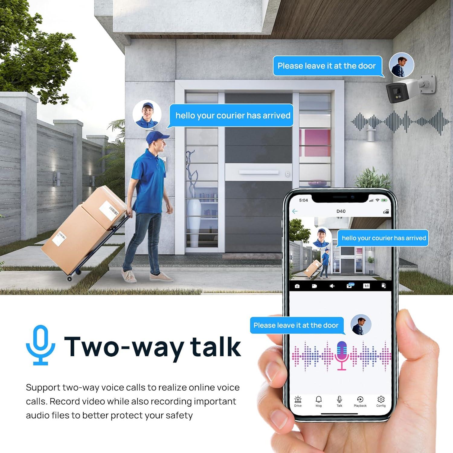 Cámara de Seguridad IP PoE Panoeagle 4MP Doble Lente 180°