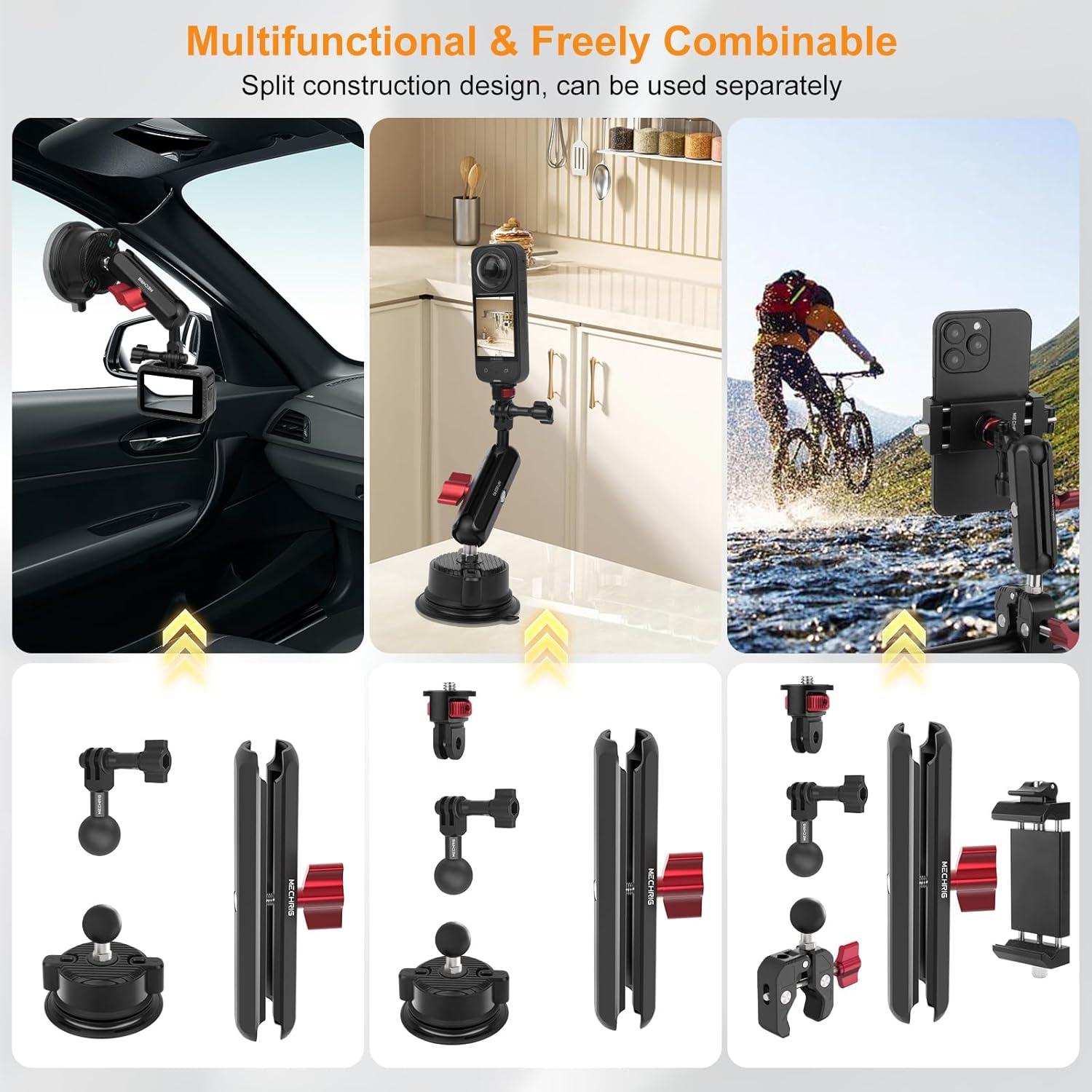 Kit de Montaje con Ventosa Mechrig MRJC019 - 360° Ajustable