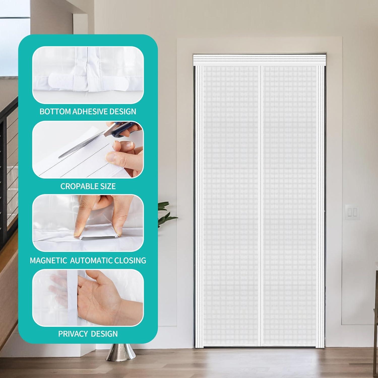 Cortina de Puerta Aislada Ajustable Veanusiver 74-86 cm x 200-210 cm