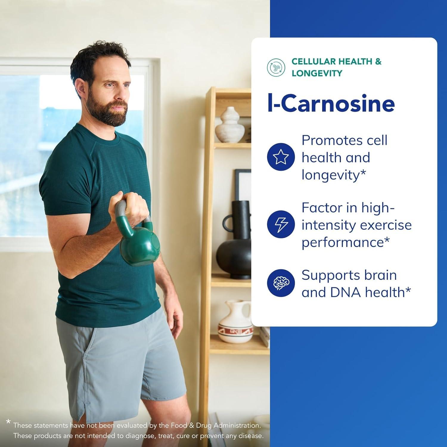 Suplemento L-Carnosina Pure Encapsulations 60 Cápsulas