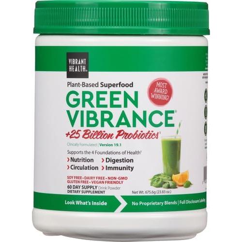Polvo Green Vibrance 660 g - Vibrant Health - Vegano y Sin Gluten