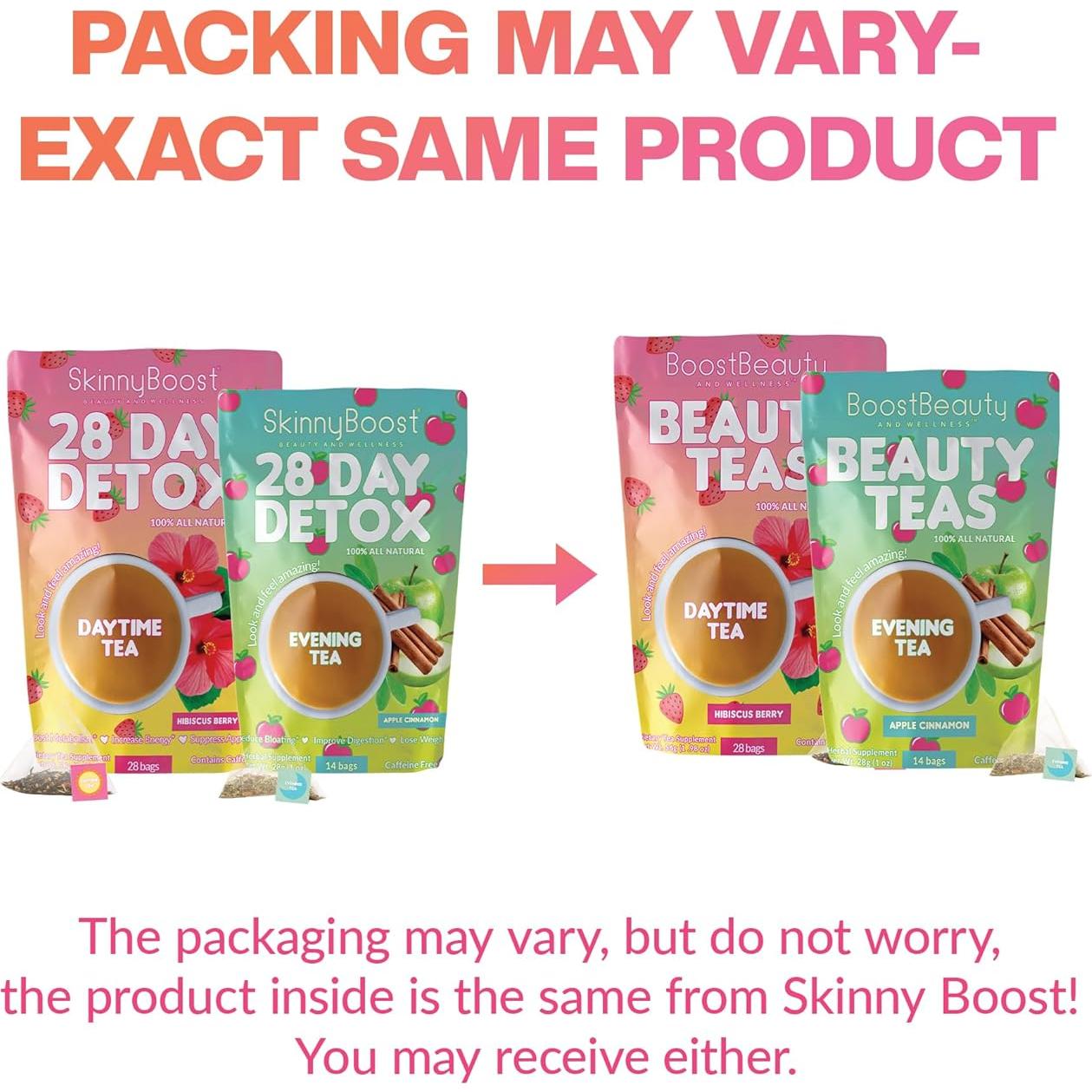 Kit Detox 28 Días SkinnyBoost - 1 Té Diurno y 1 Té Nocturno