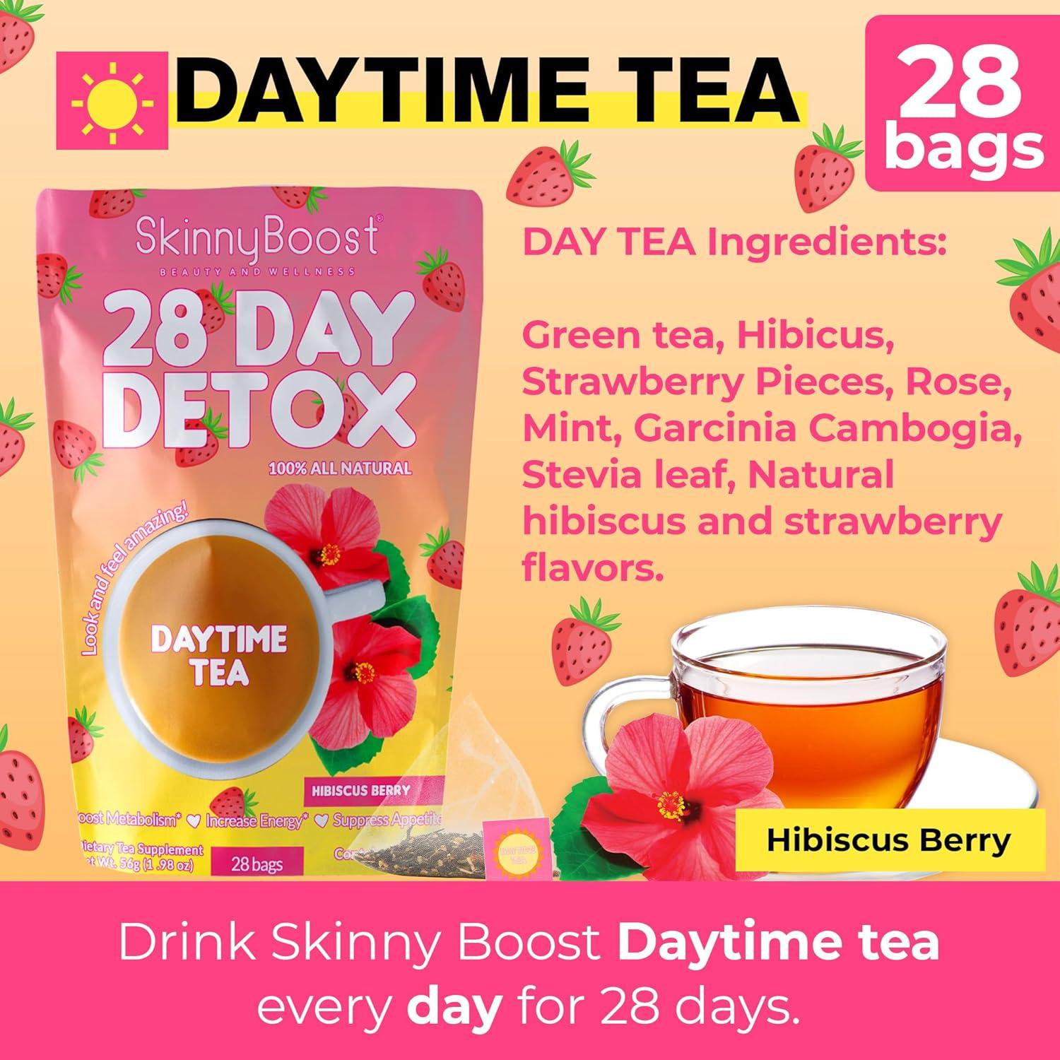 Kit Detox 28 Días SkinnyBoost - 1 Té Diurno y 1 Té Nocturno