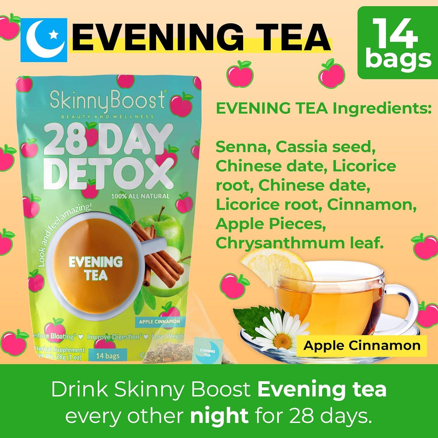 Kit Detox 28 Días SkinnyBoost - 1 Té Diurno y 1 Té Nocturno