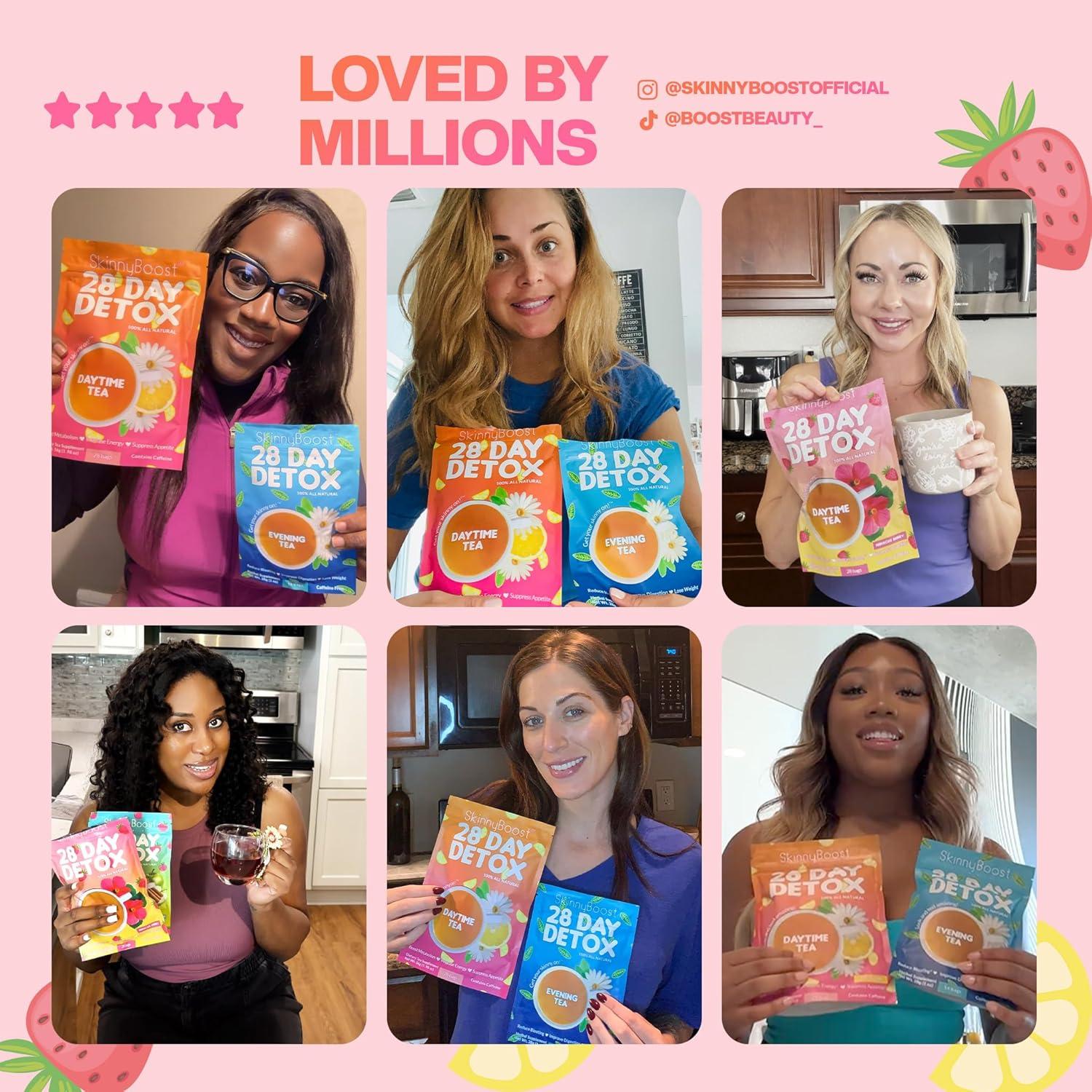 Kit Detox 28 Días SkinnyBoost - 1 Té Diurno y 1 Té Nocturno