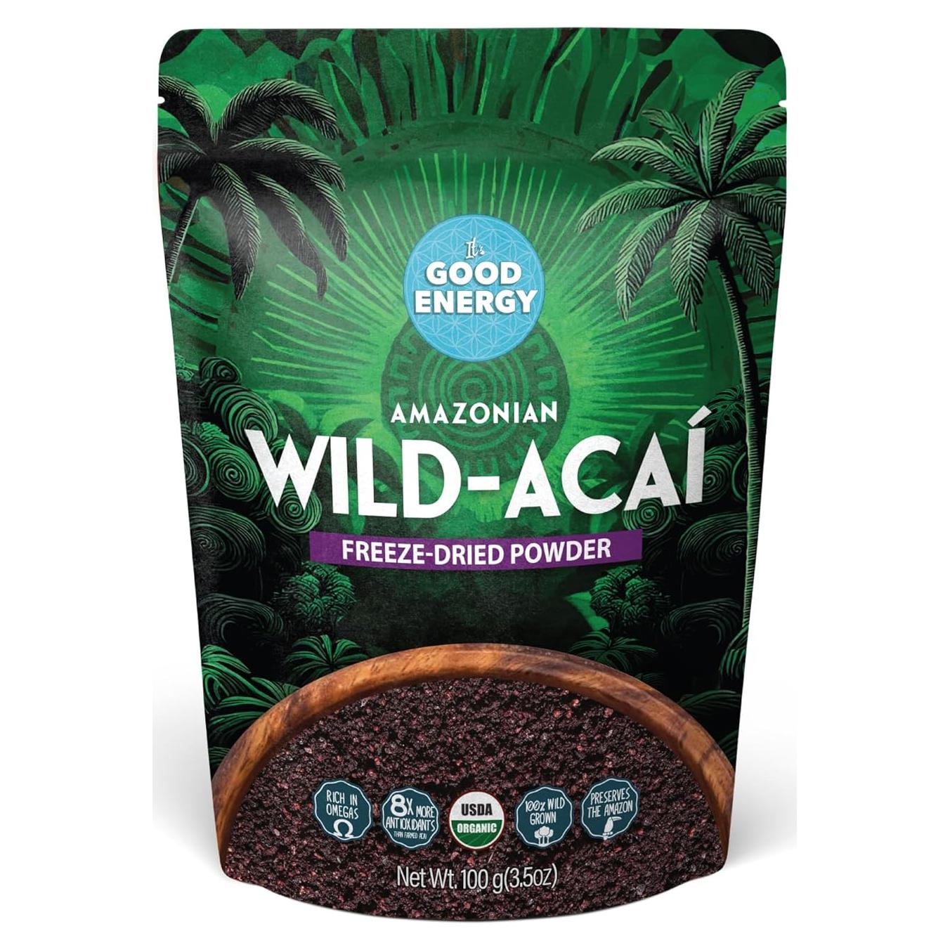 Polvo de Acaí Orgánico Liofilizado Es Buena Energía 117g