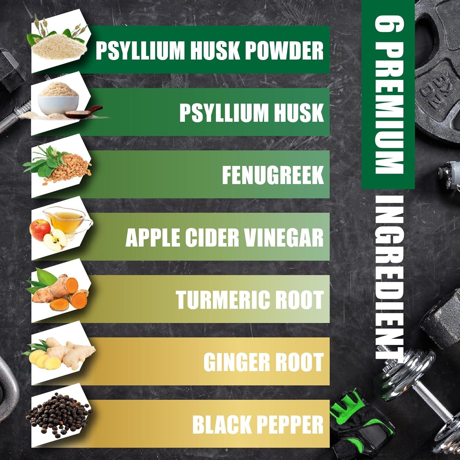 Suplemento de fibra BMVINVOL con psyllium y fenogreco - 60 cápsulas