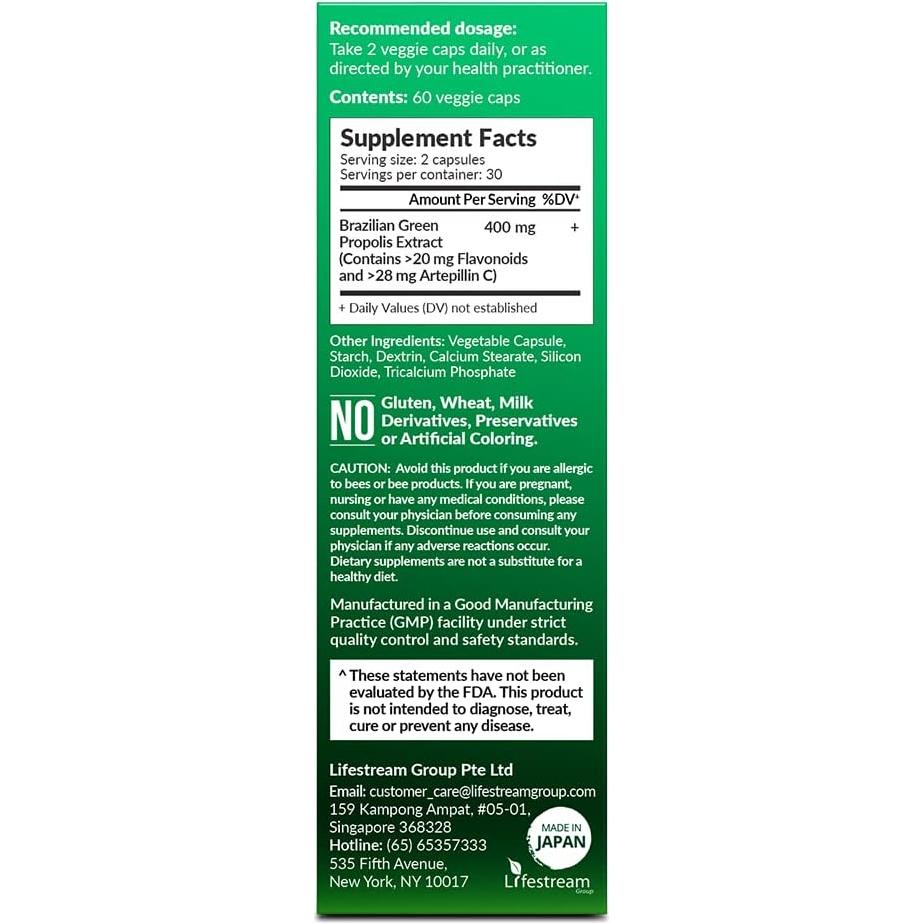 LABO Nutrition Propolis Verde Brasileño 60 Cápsulas Veganas