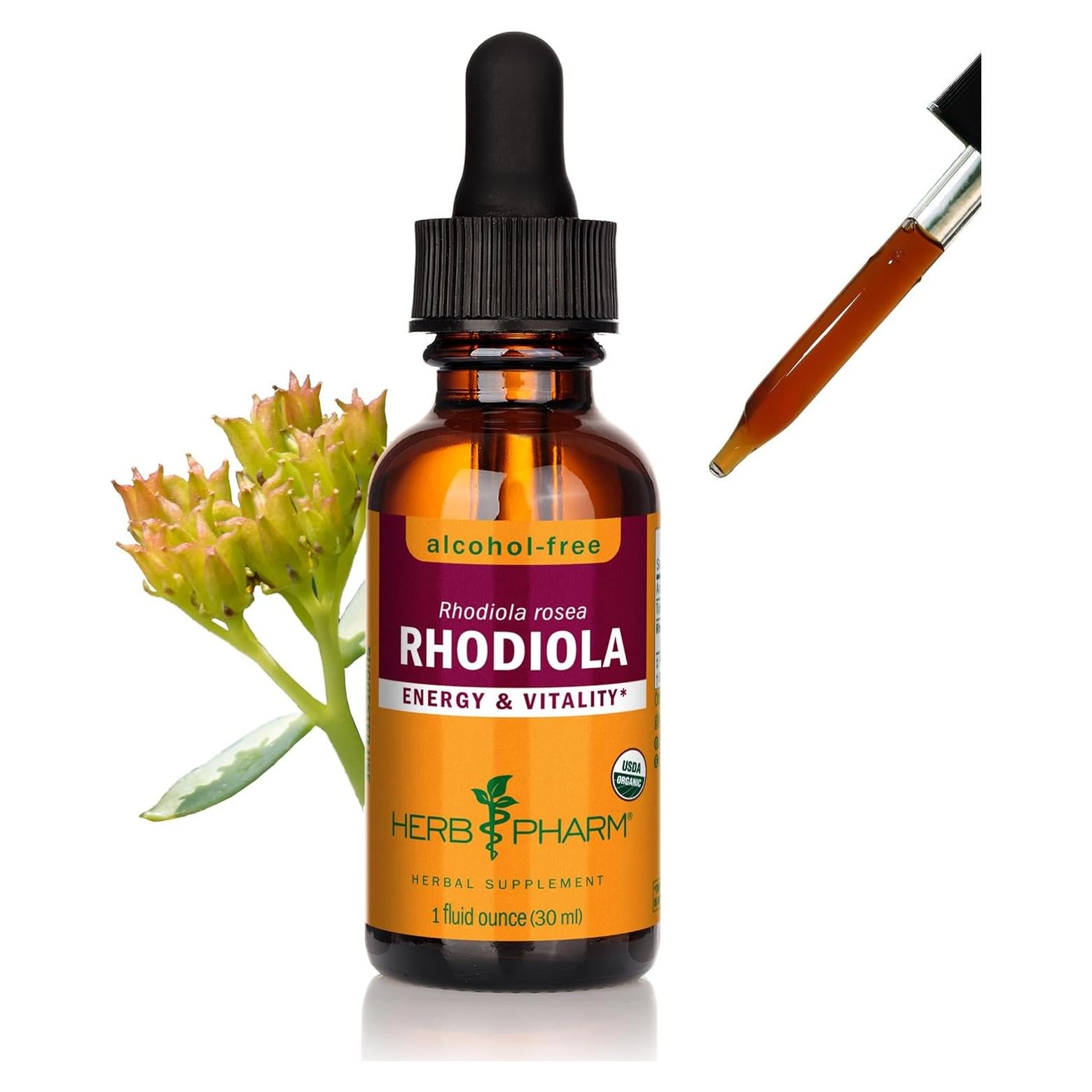 Extracto de raíz de Rhodiola Herb Pharm 29.57 ml sin alcohol