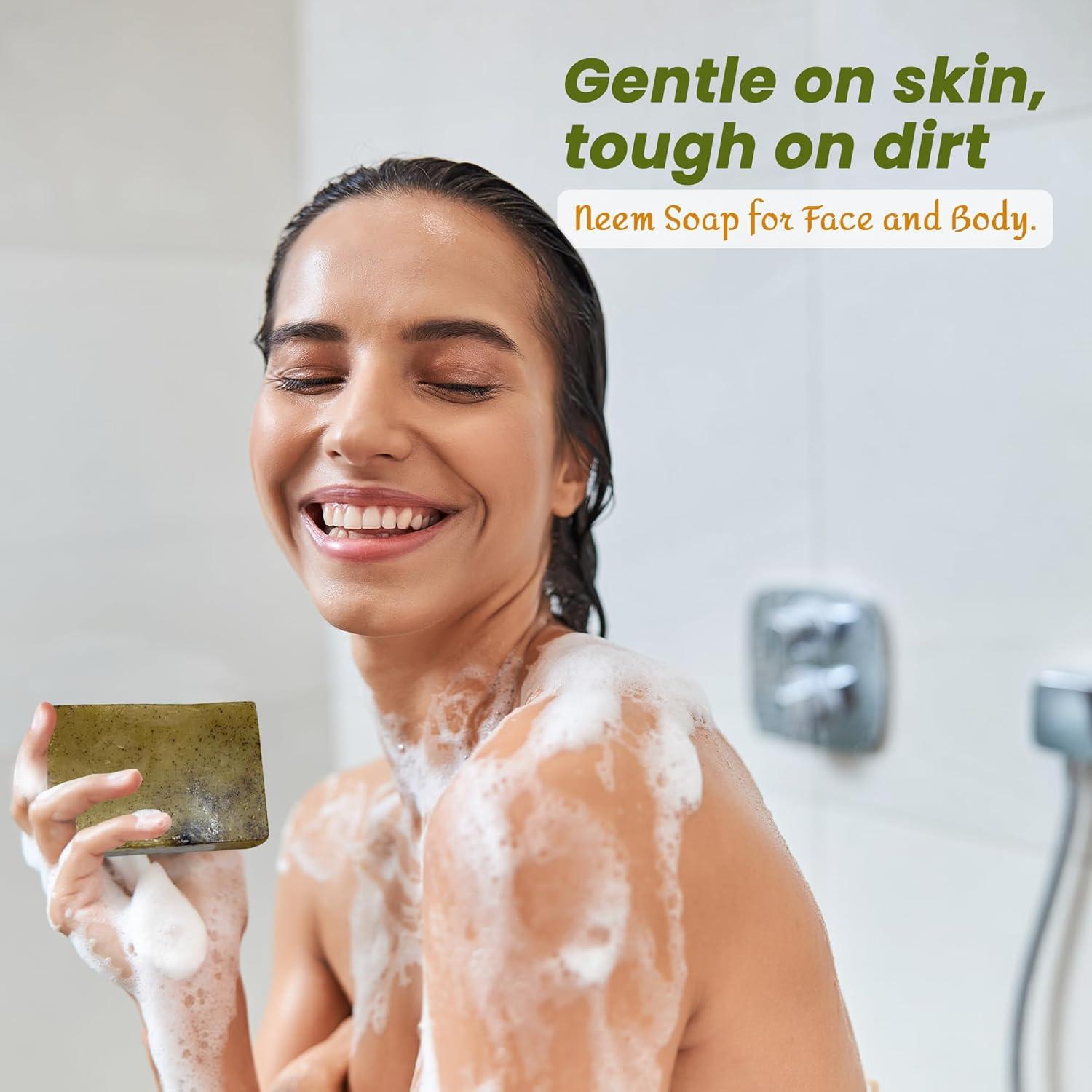 Jabón Neem Ayurvédico Vegano Artesanal 110g Daksh Enterprises