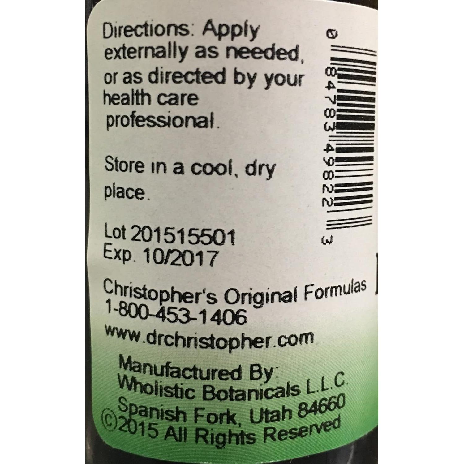 Aceite de Masaje Sanador Respiratorio Dr. Christopher 60 ml