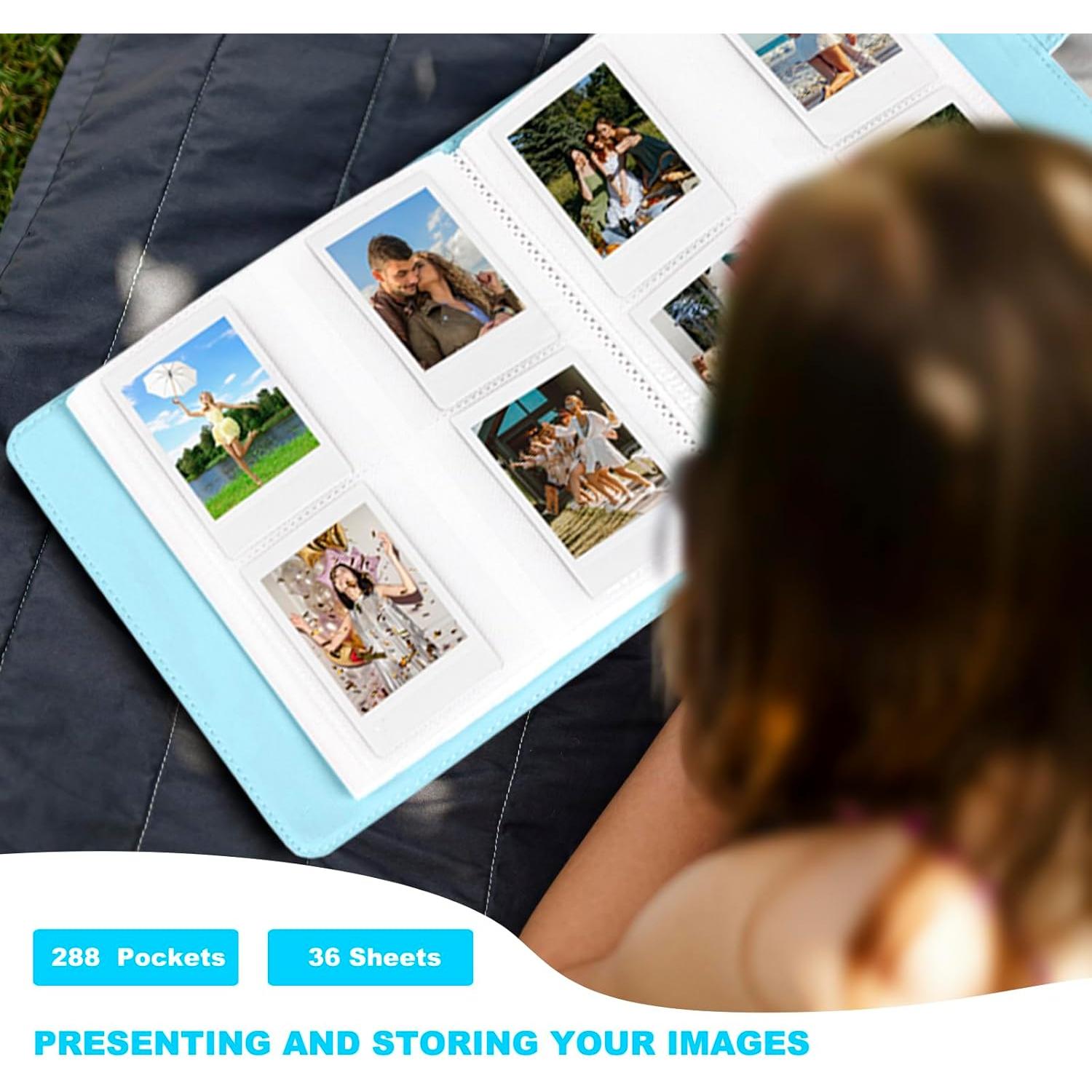 Álbum de Fotos Aisnyho 288 Bolsillos Cuero Sintético Azul