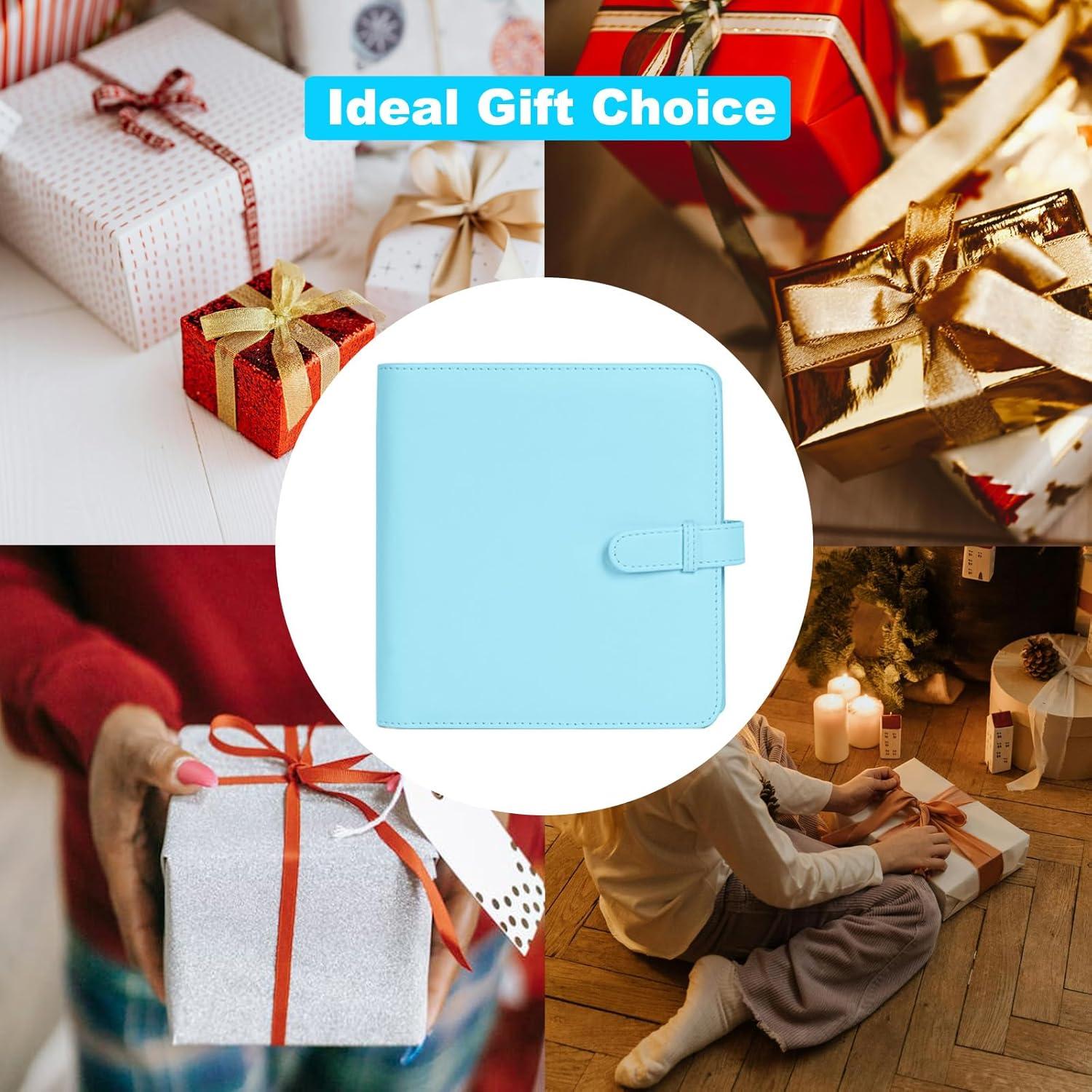 Álbum de Fotos Aisnyho 288 Bolsillos Cuero Sintético Azul