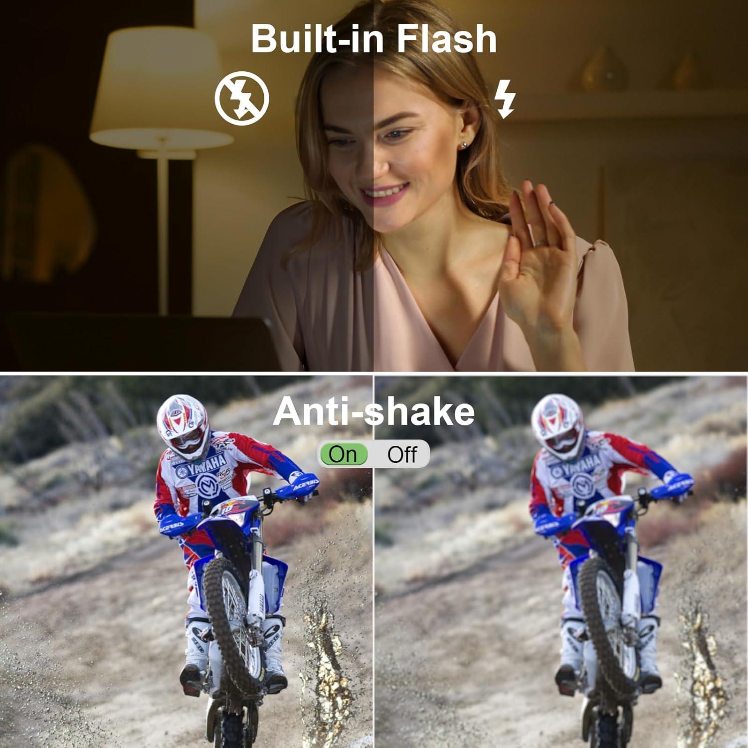 Cámara Digital 5K Lenofocus DC103 80MP Zoom 18X Pantalla Flip