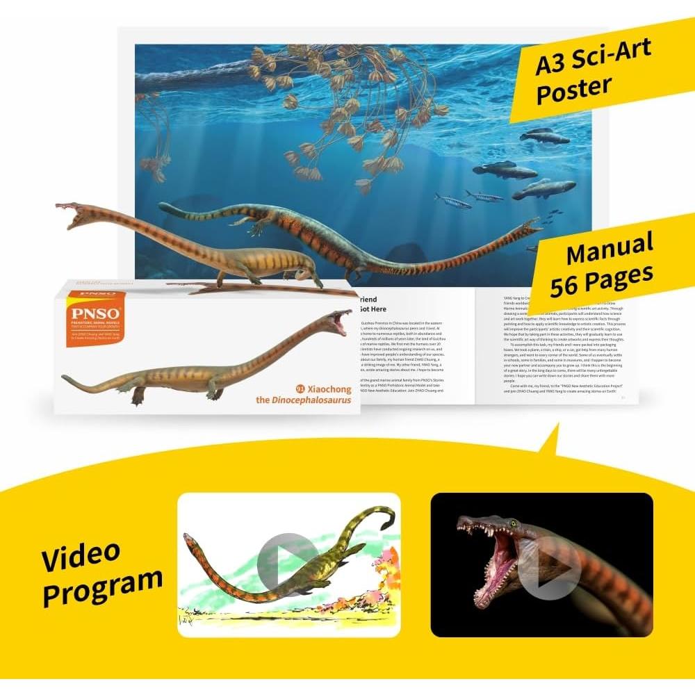 Modelo de Dinosaurio PNSO 91 Xiaochong Dinocephalosaurus 0.45 kg