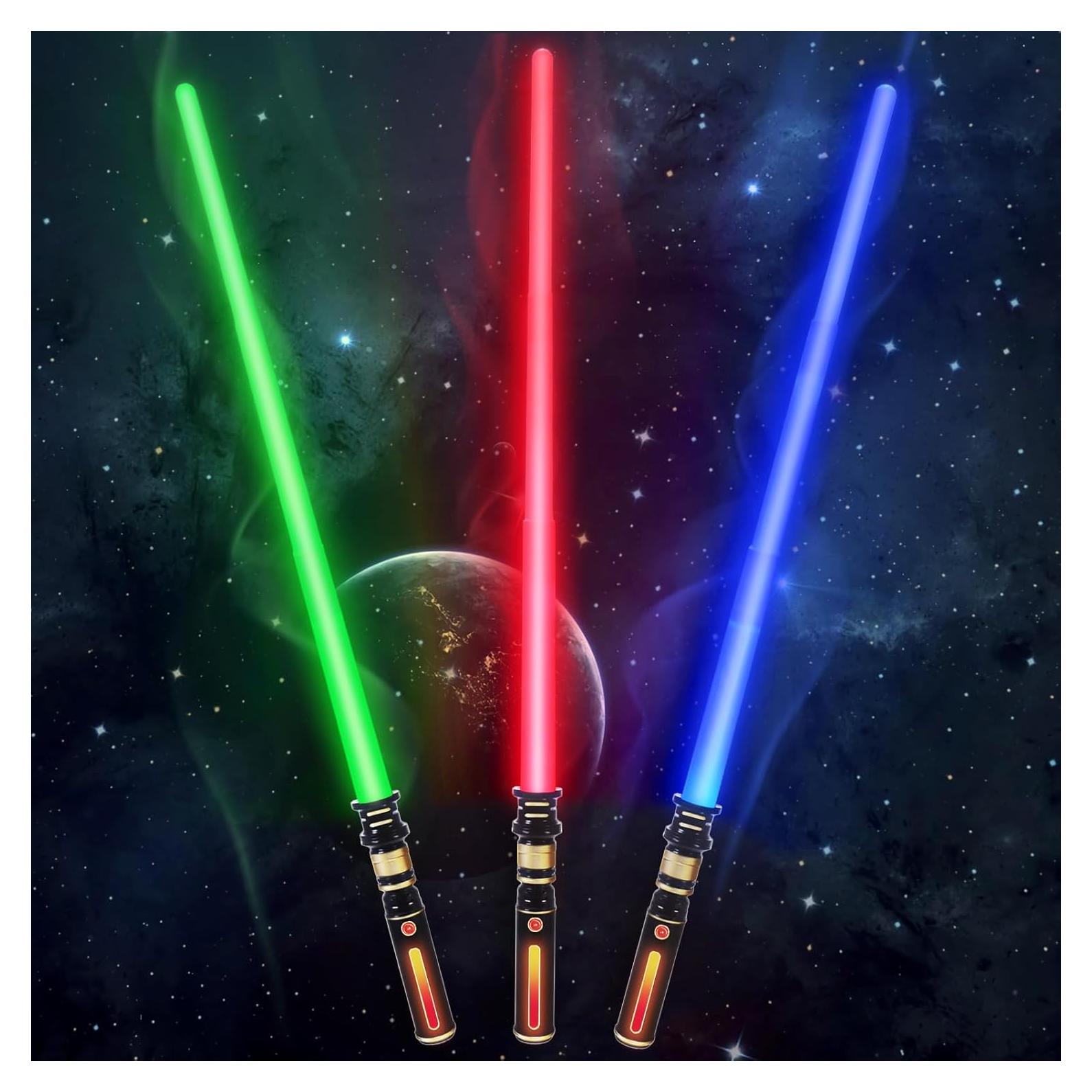 Sable de Luz MIWIND 3 Colores LED Expandible para Niños