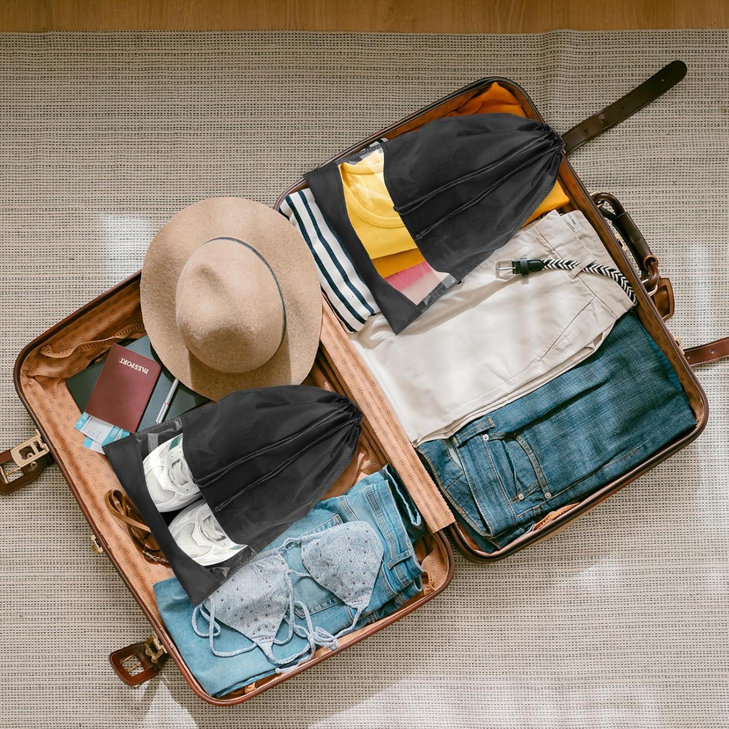 Bolsas de Zapatos de Viaje Negras - 5 Piezas 32x44 cm